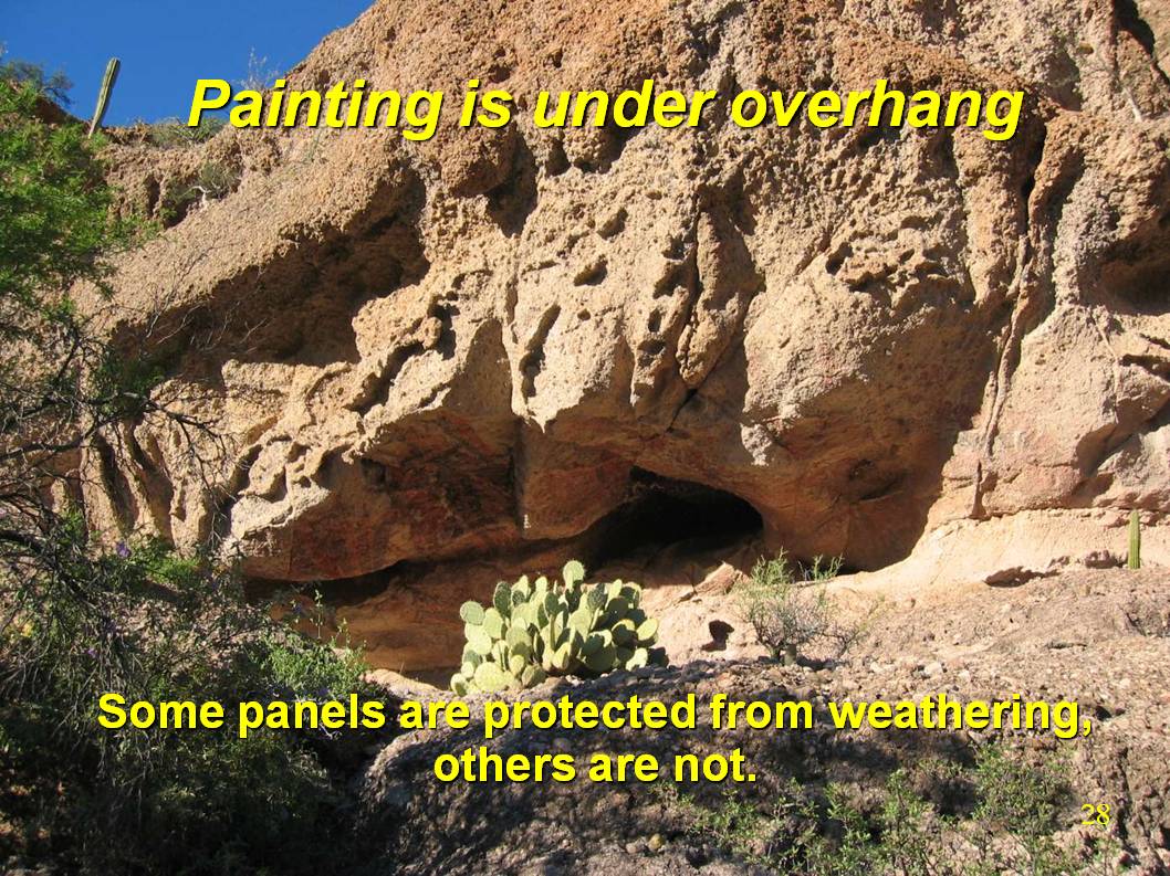 There is much over painting and much damage.