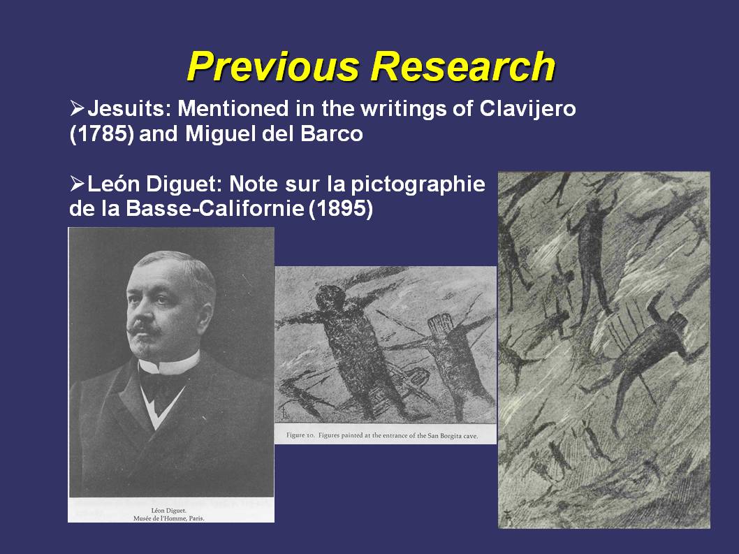 Diguet was a chemist at the Boleo mining company in Santa Rosalia who later led scientific expeditions on the Peninsula. The photographs in this slide are from Grant's reprint of Diguet's monograph.