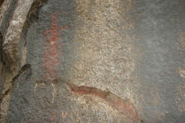 Pictograph site in Tulare County, CA